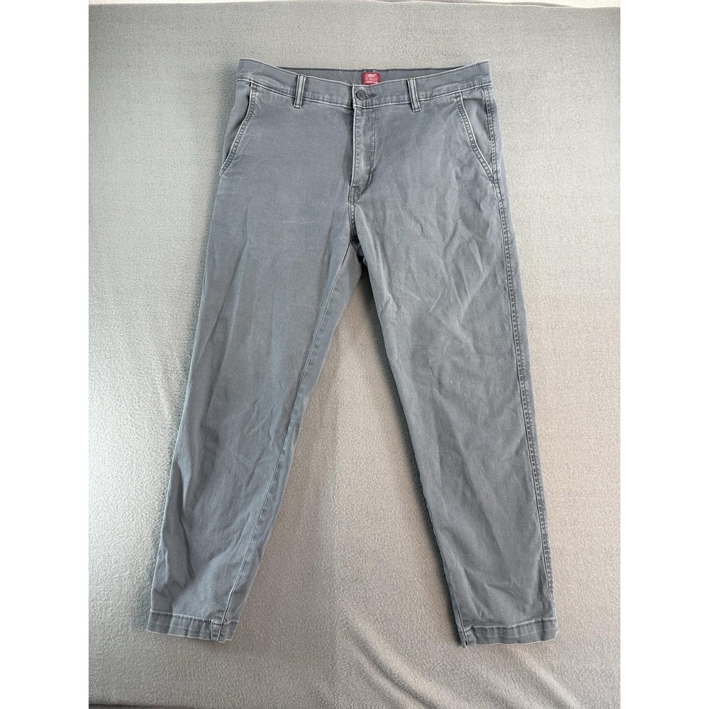 Levis XX Chino Pants Mens 34x30 Gray Regular Tapered Stretch PC9-85226-0063